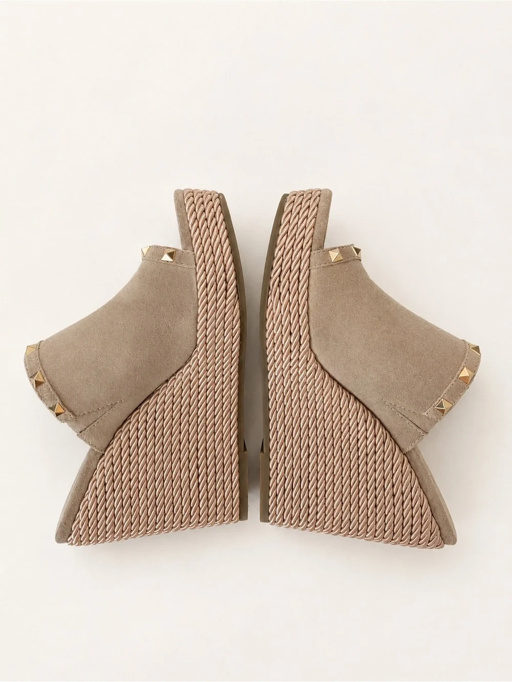 Marc Fisher • Zyme Studded Suede Espadrille Wedges • Size 10